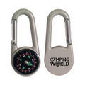 Die-Cast Metal Carabiner Clip w/ Compass